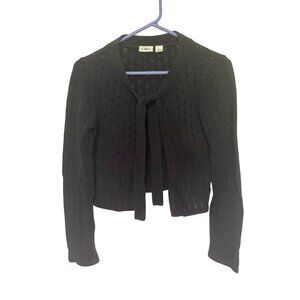 Cato Cardigan Cropped Tie Neck Cutout design Womans S